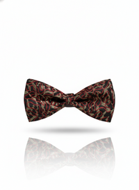 The Regal Monarch: Maroon & Gold Hand-Embellished Bow Tie view 1