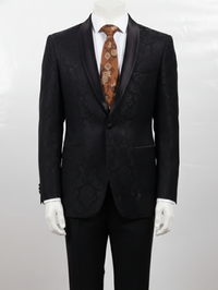 Brown Art Silk Tie with Floral Design view 4