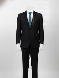 Textured Blue Silk Tie – Classic Woven Finish view 4