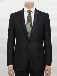Stylish Blue Necktie with Modern Printed Design view 3