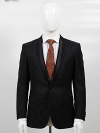 Luxury Red Necktie with Elegant Golden Embroidery view 3