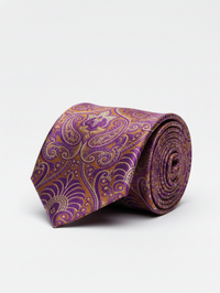 Dark Pink Tie with Elegant Work – Stylish Formal Necktie view 1