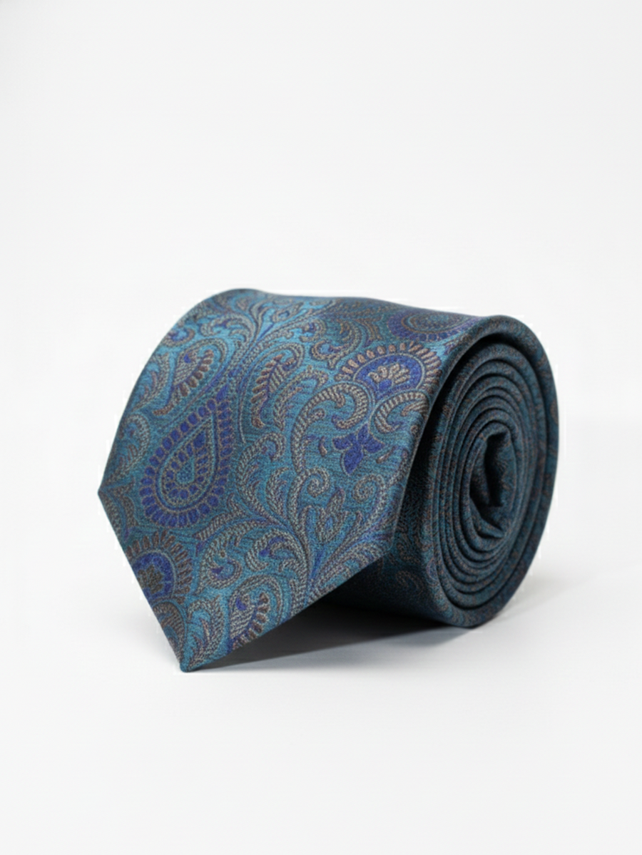 Blue Designer Pattern Neck Tie – Stylish & Modern