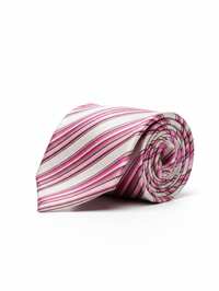 Pink Line Pattern Neck Tie – Classic & Elegant view 1
