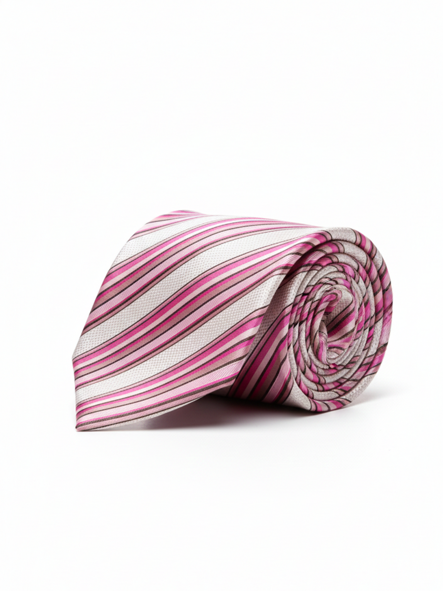 Pink Line Pattern Neck Tie – Classic & Elegant