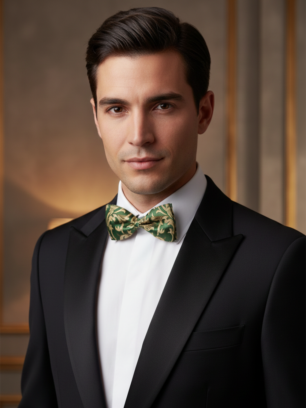 Designer Floral Printed Silk Tie for Men - Blue Statement Necktie - Image 4