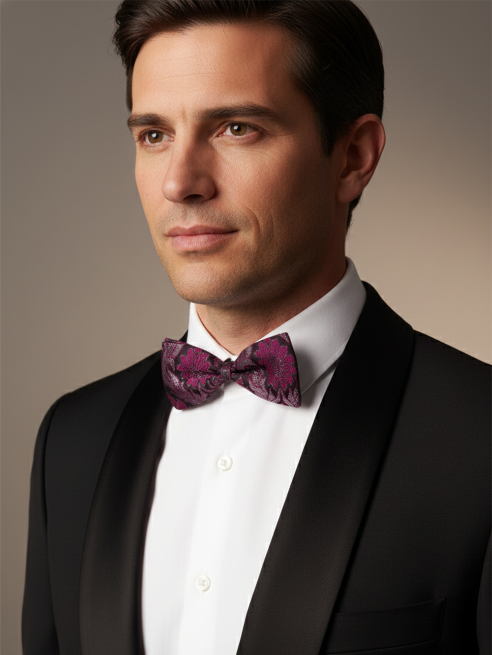 Premium Men's Art Silk Tie With Purple Geometric Pattern | Formal & Party Wear - Image 2