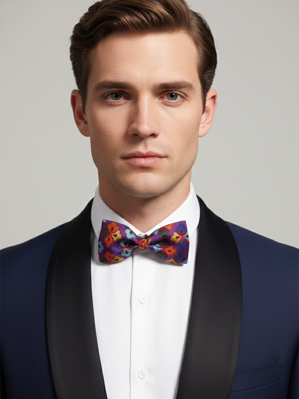 Dark Pink Tie with Black Work & Elegant Designer Necktie - Image 2