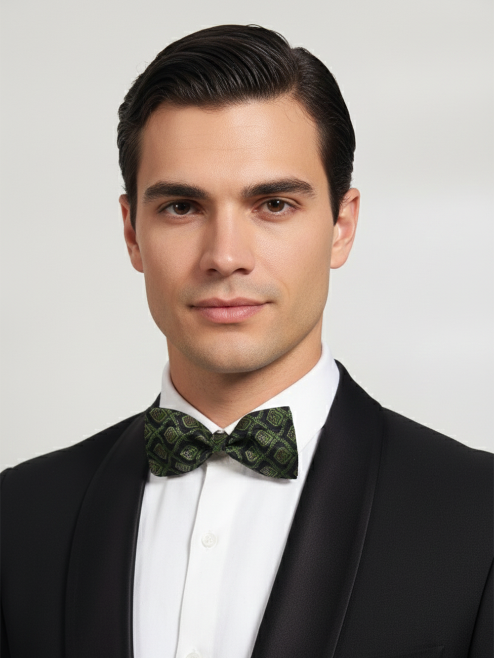 Elegant Black Tie with Red & Golden Embroidered Work - Image 3