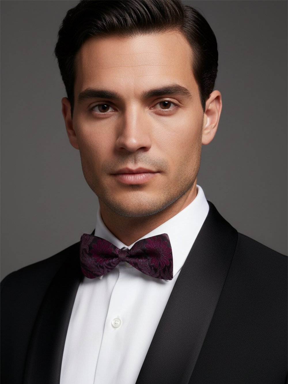 Designer Floral Printed Silk Tie for Men - Blue Statement Necktie - Image 3