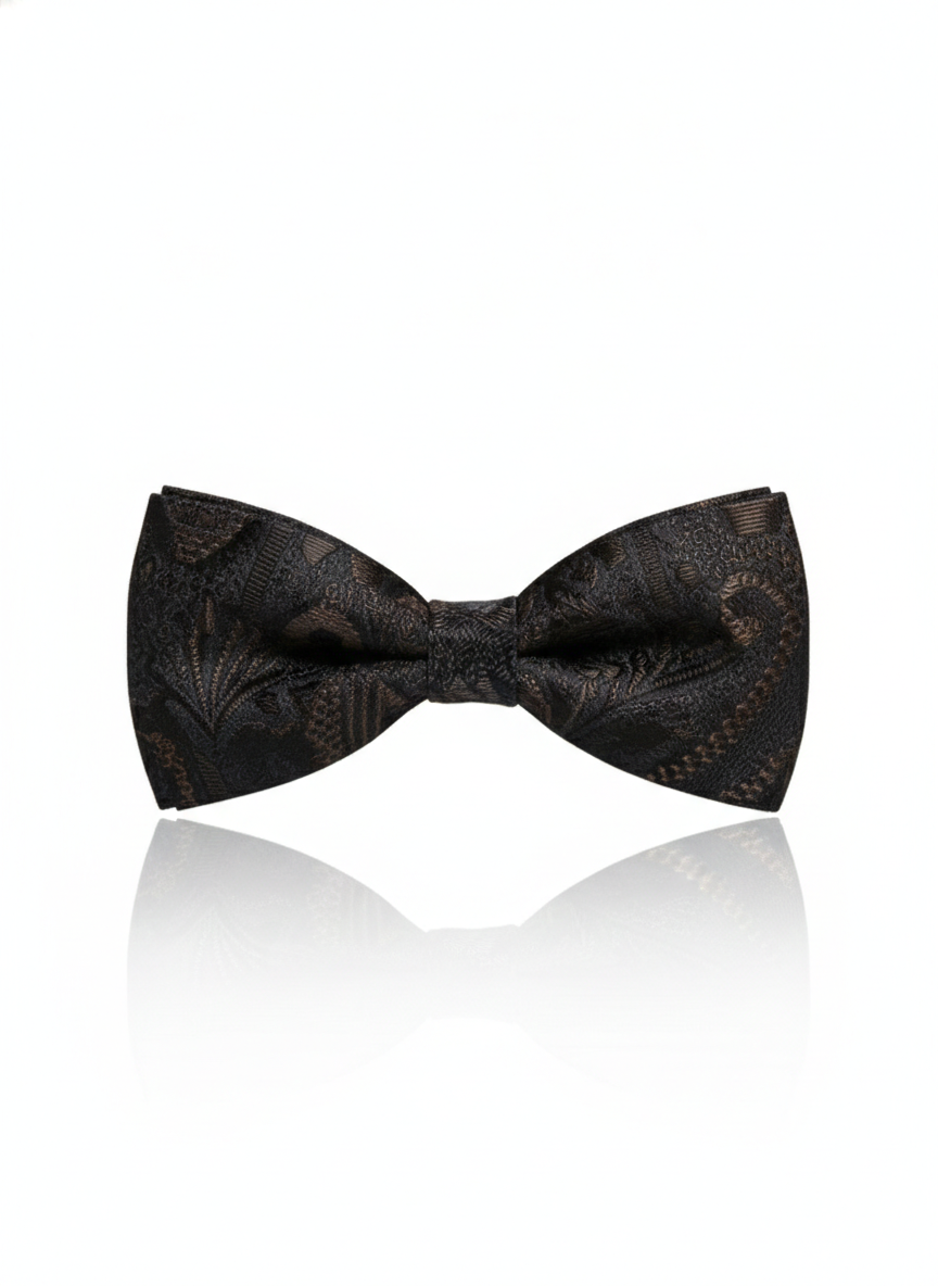The Midnight Classic: Handcrafted Matte Black Bow Tie