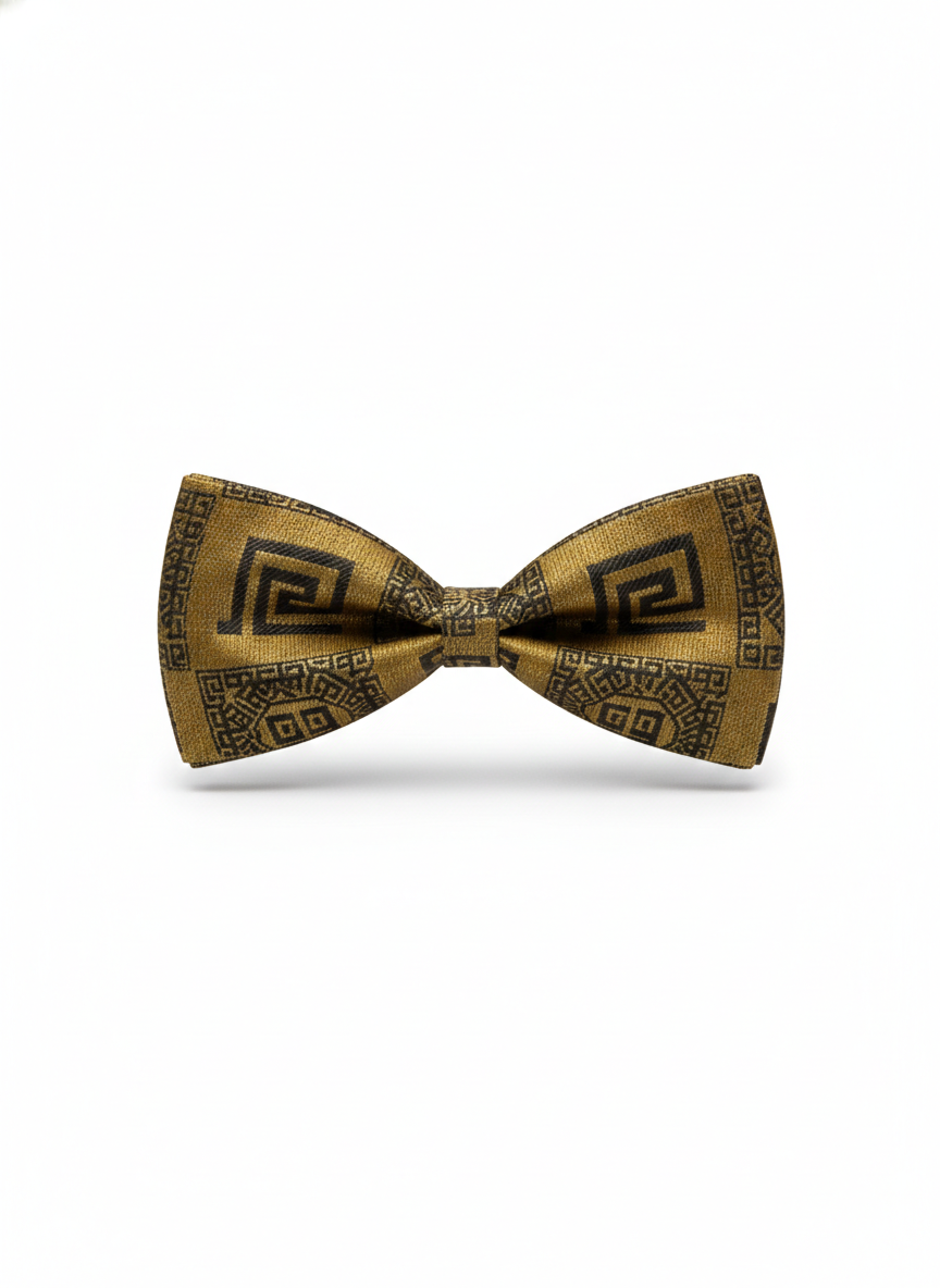 The Earthbound Artisan: Espresso & Onyx Patterned Bow Tie