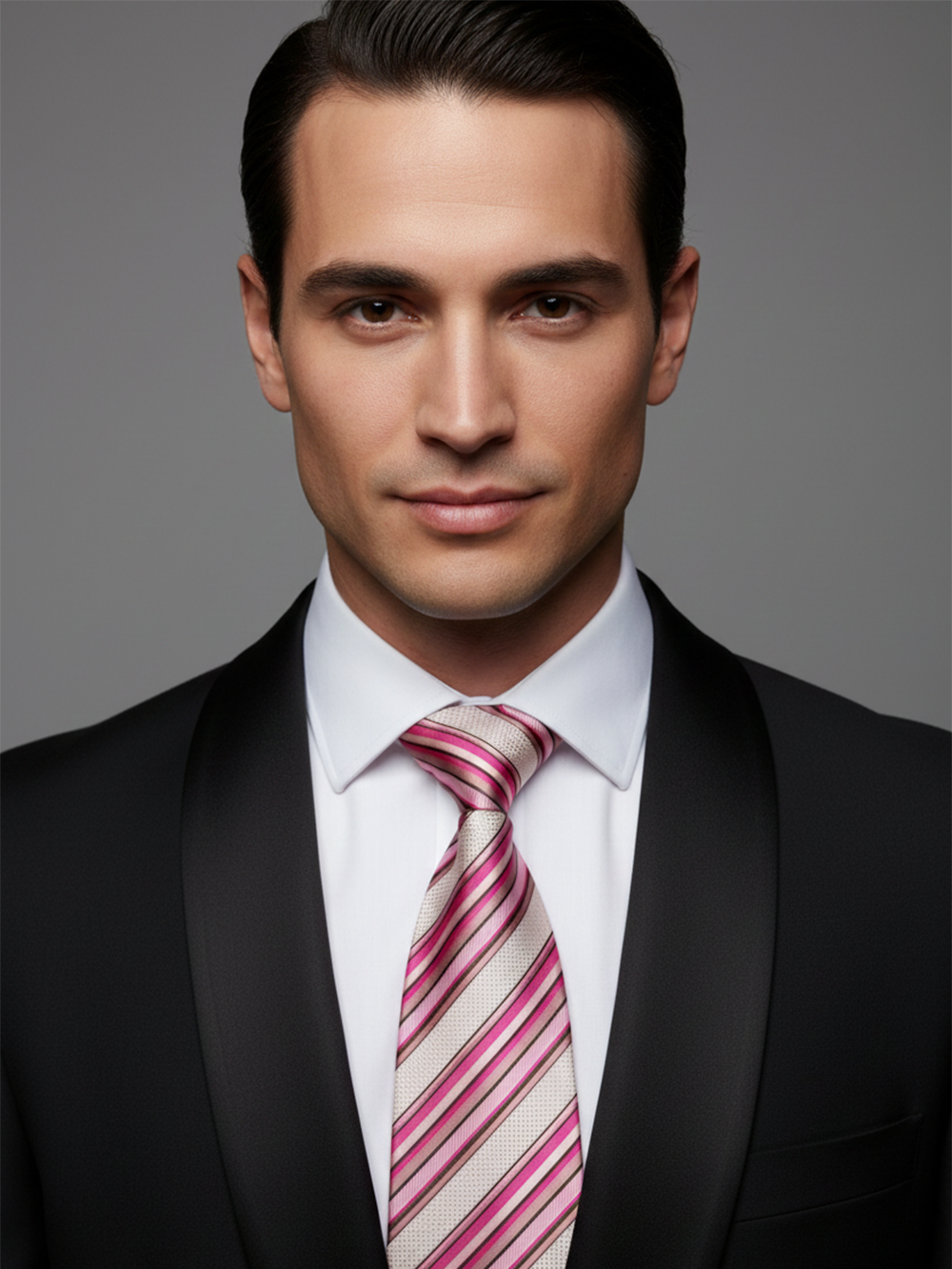 Pink Line Pattern Neck Tie – Classic & Elegant - Image 2