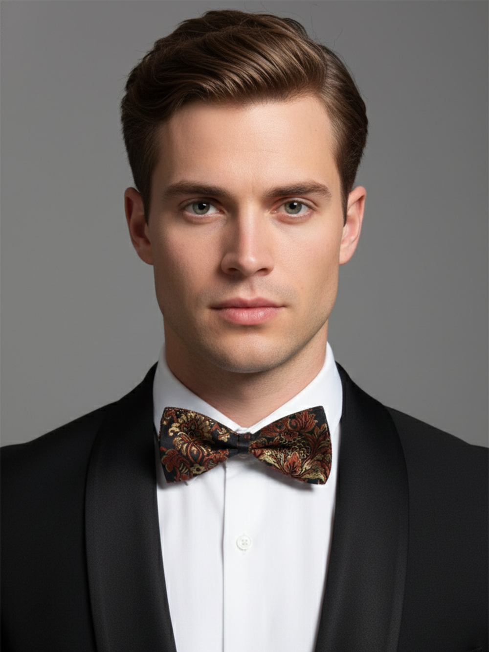 The Royal Crimson: Gilded Red Sovereign Bow Tie - Image 2