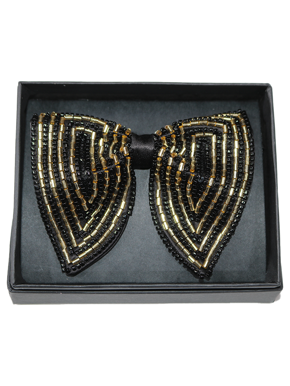 The Gilded Chevron Handcrafted Butterfly Bow Tie - Image 3